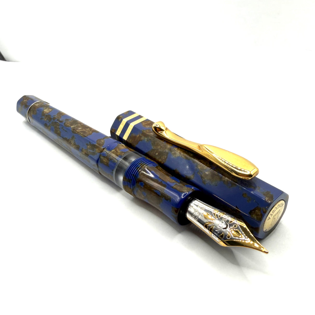 Visconti "Novelli Augusta" Celluloid Limited Edition Fountain Pen Celebrating the 50th anniversary (1951–2001) of Rome's Historic Novelli Pen Shop - Visconti Medium 18kt Gold Nib
