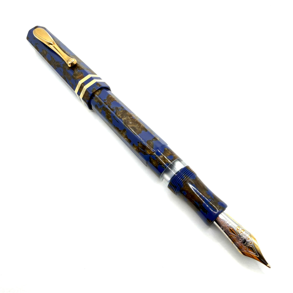 Visconti "Novelli Augusta" Celluloid Limited Edition Fountain Pen Celebrating the 50th anniversary (1951–2001) of Rome's Historic Novelli Pen Shop - Visconti Medium 18kt Gold Nib