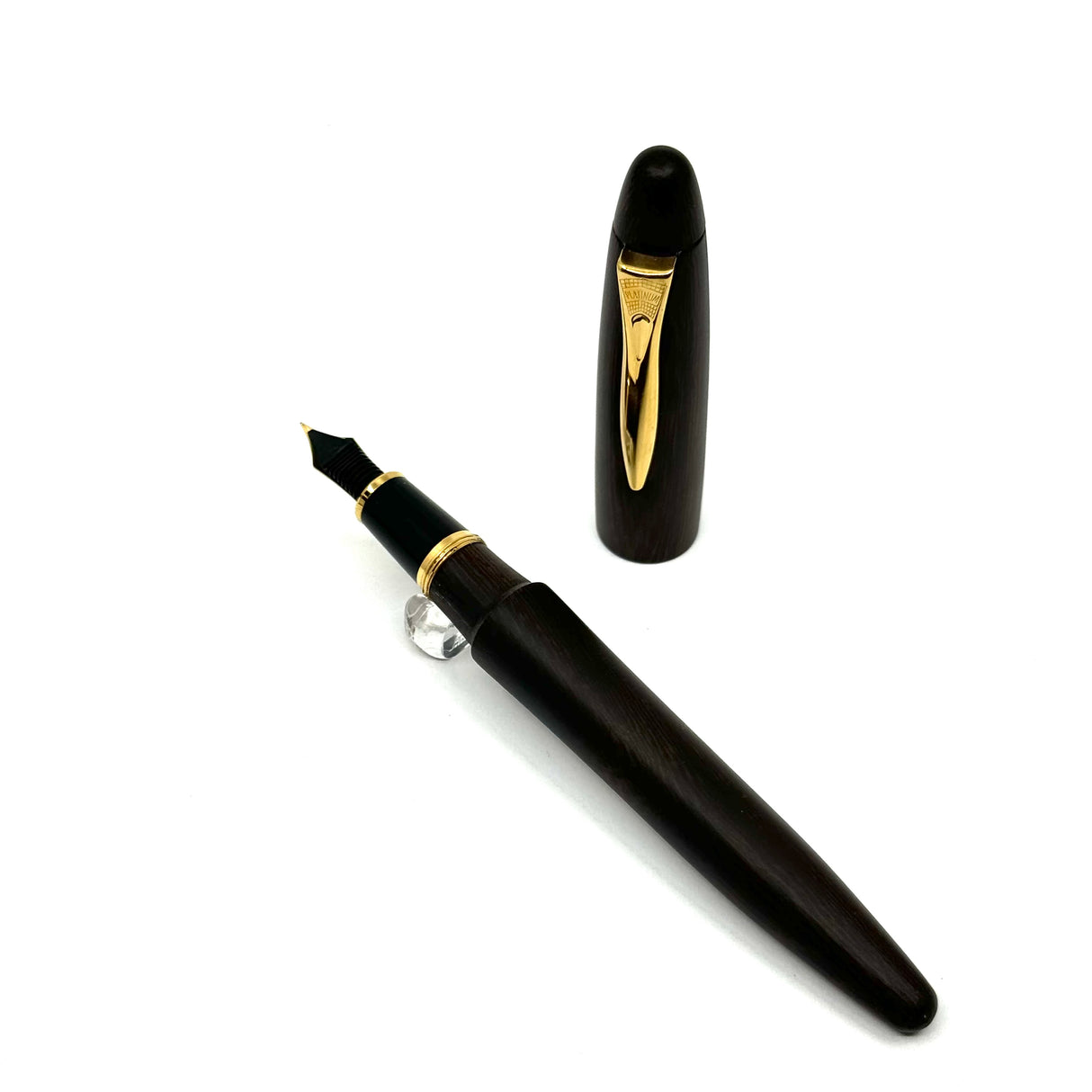 Platinum Izumo Bombay Blackwood Tagayasan Oversized Fountain Pen - Fine 18kt Gold Nib
