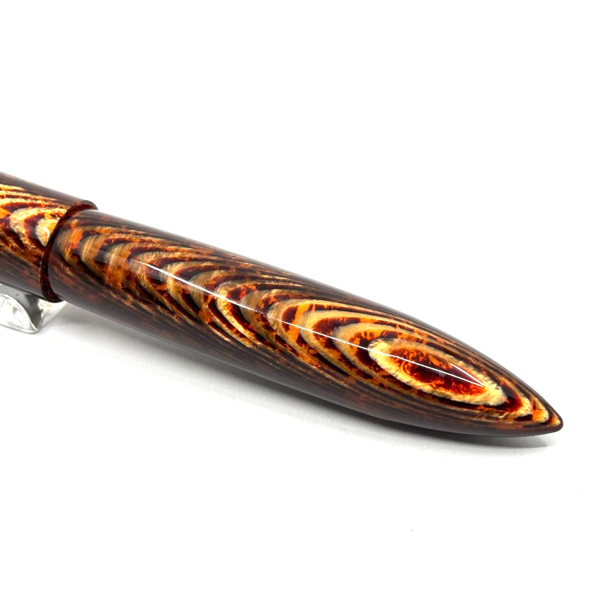 Oldwin (Paris) Torpedo Bronze Arco Spina (Fish Bone) Pattern Celluloid LE Fountain Pen