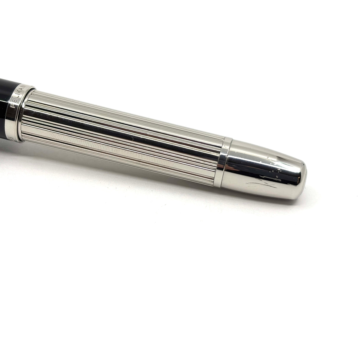 Pelikan M7005 Majesty Fountain Pen - Black Cap/Sterling Silver Barrel