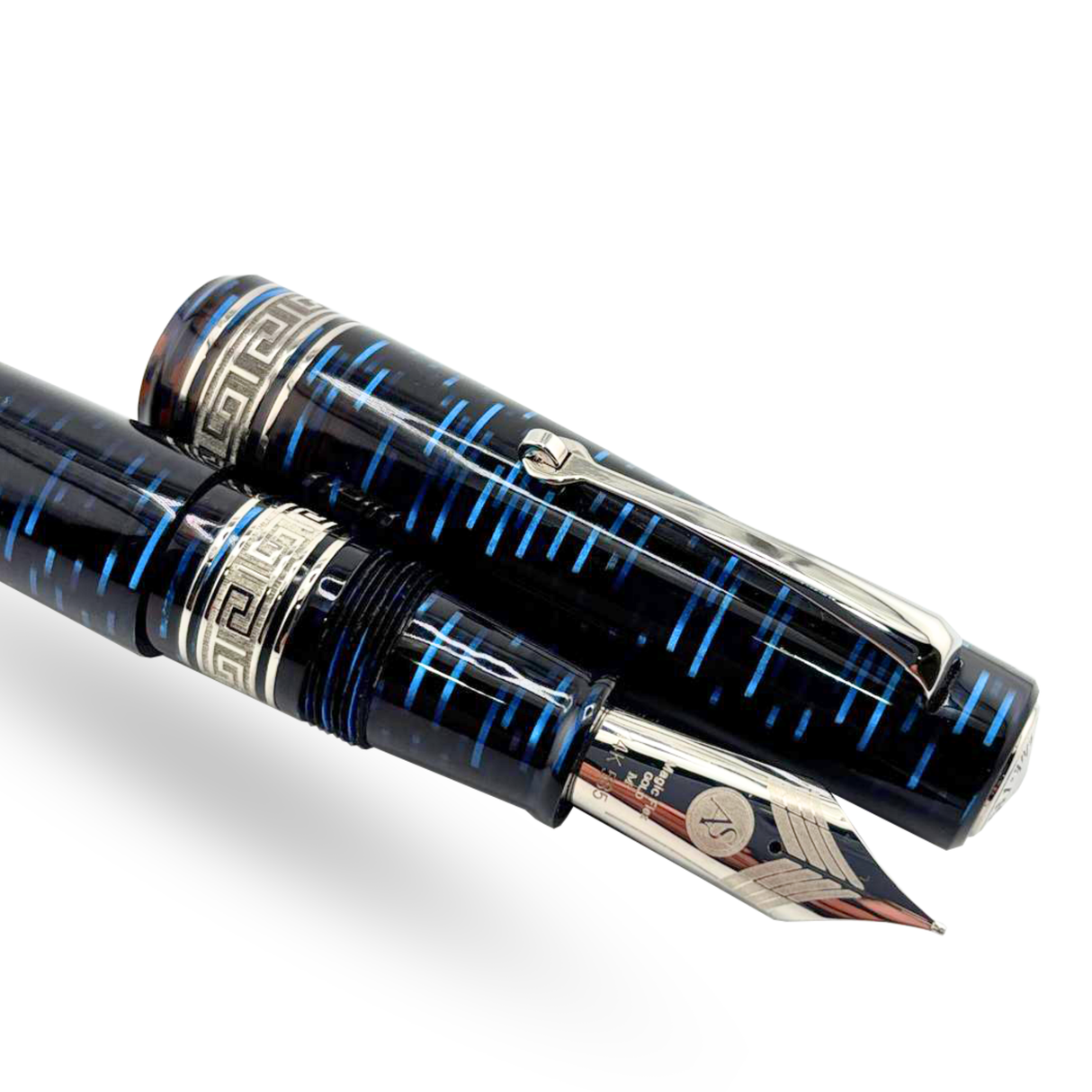 ASC Bologna Extra Blue "Wall Street" Skyscraper Limited Edition Fountain Pen Collection