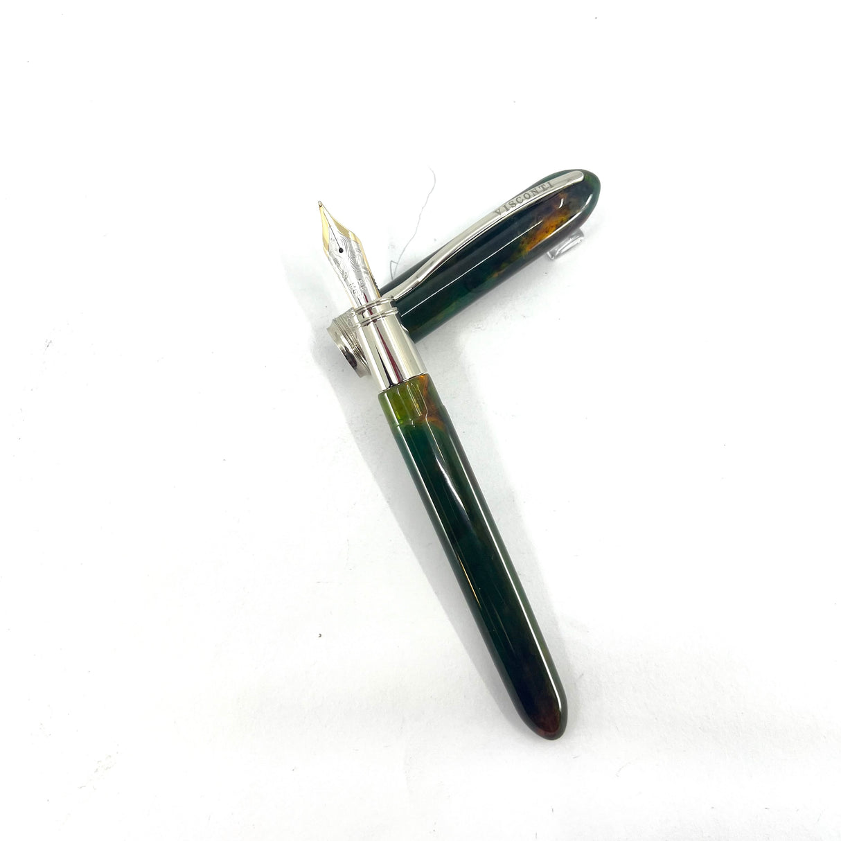 Visconti Maxi Van Gogh Variegated Green & Amber Fountain Pen Circa 2000 - Semi-Flex Medium 14kt Gold Nib