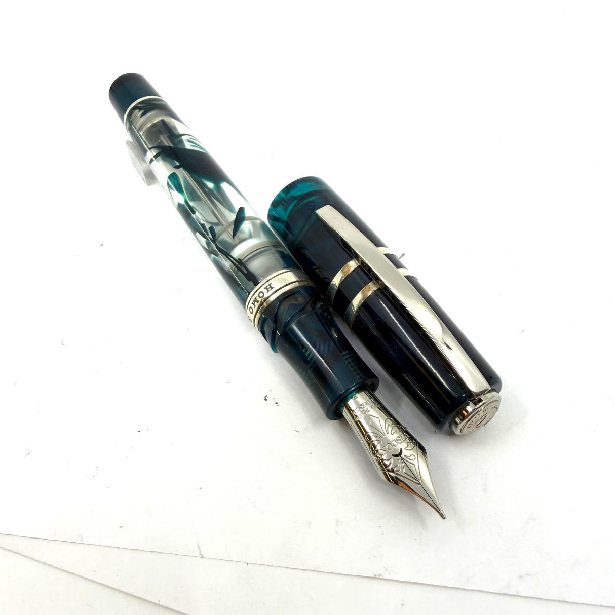 Visconti Homo Sapiens Crystal Swirl Demonstrator Limited Edition Fountain Pen - Flexible Fine 23K Palladium Nib