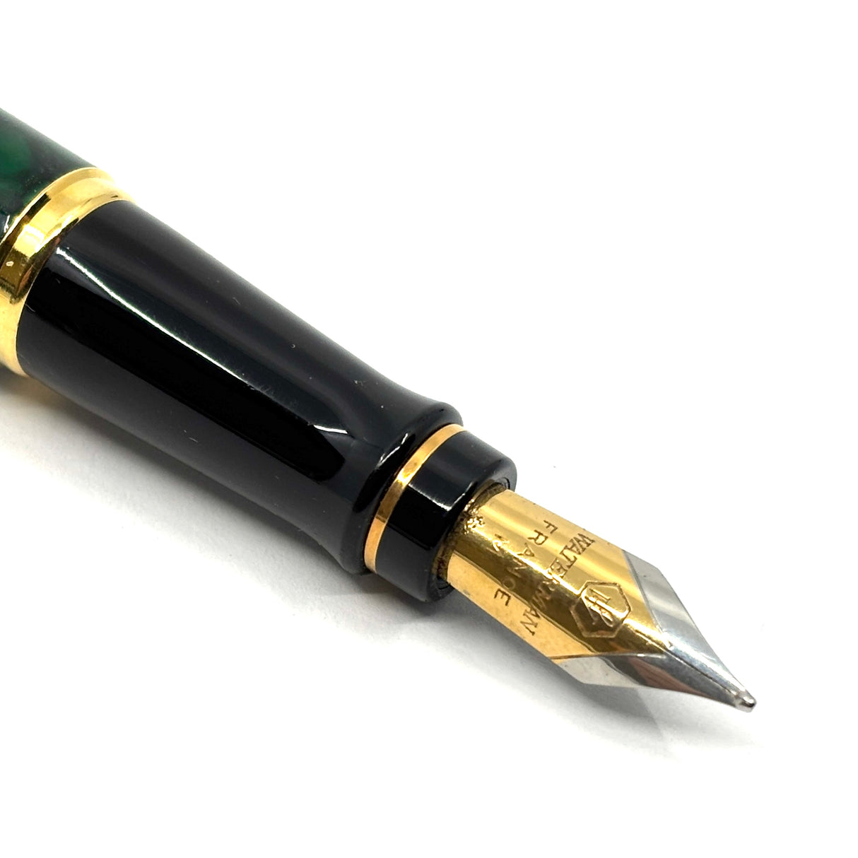 Waterman Expert Green/Black Marbled Fountain Pen