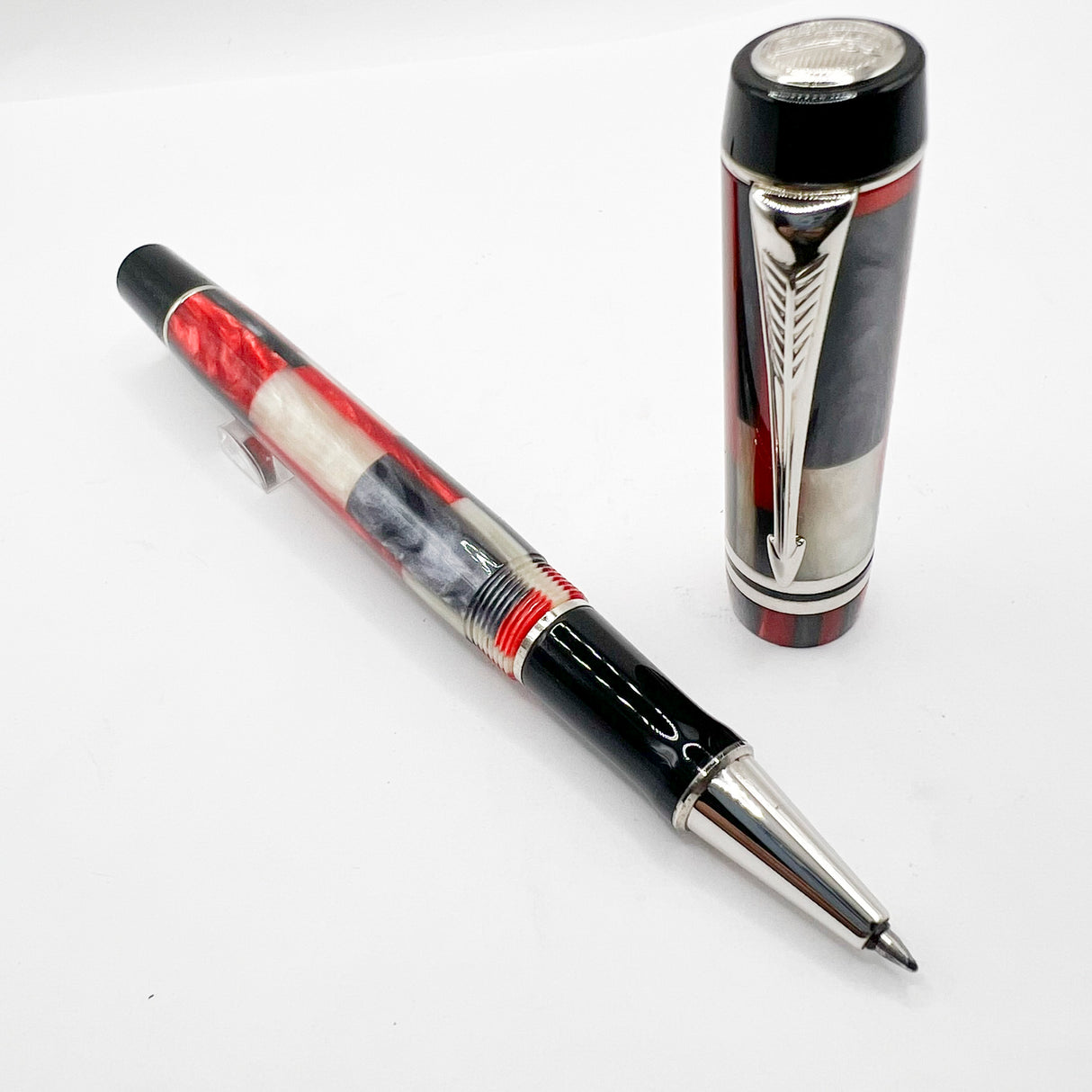Parker Duofold Red Mosaic Rollerball