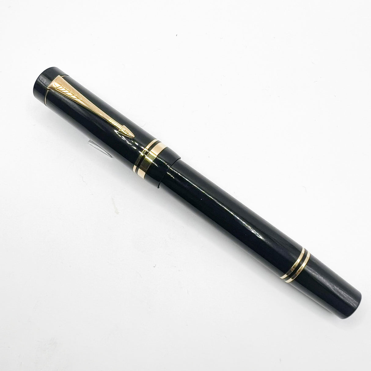 Parker “George Bush” 1989 Inaugural Black Duofold Centennial (Largest) Fountain Pen - Medium 18kt Gold Nib