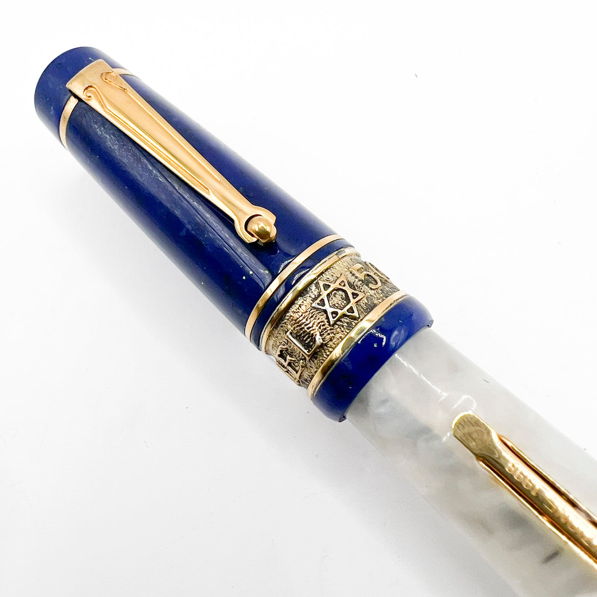 Delta Israel 50th Anniversary Gold Vermeil & Resin Limited Edition Fountain Pen - Medium 18kt Gold Nib