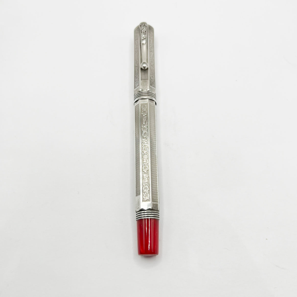 Montegrappa "Special Reserve" Sterling Silver Limited Edition Fountain Pen - Broad 18kt Gold Nib