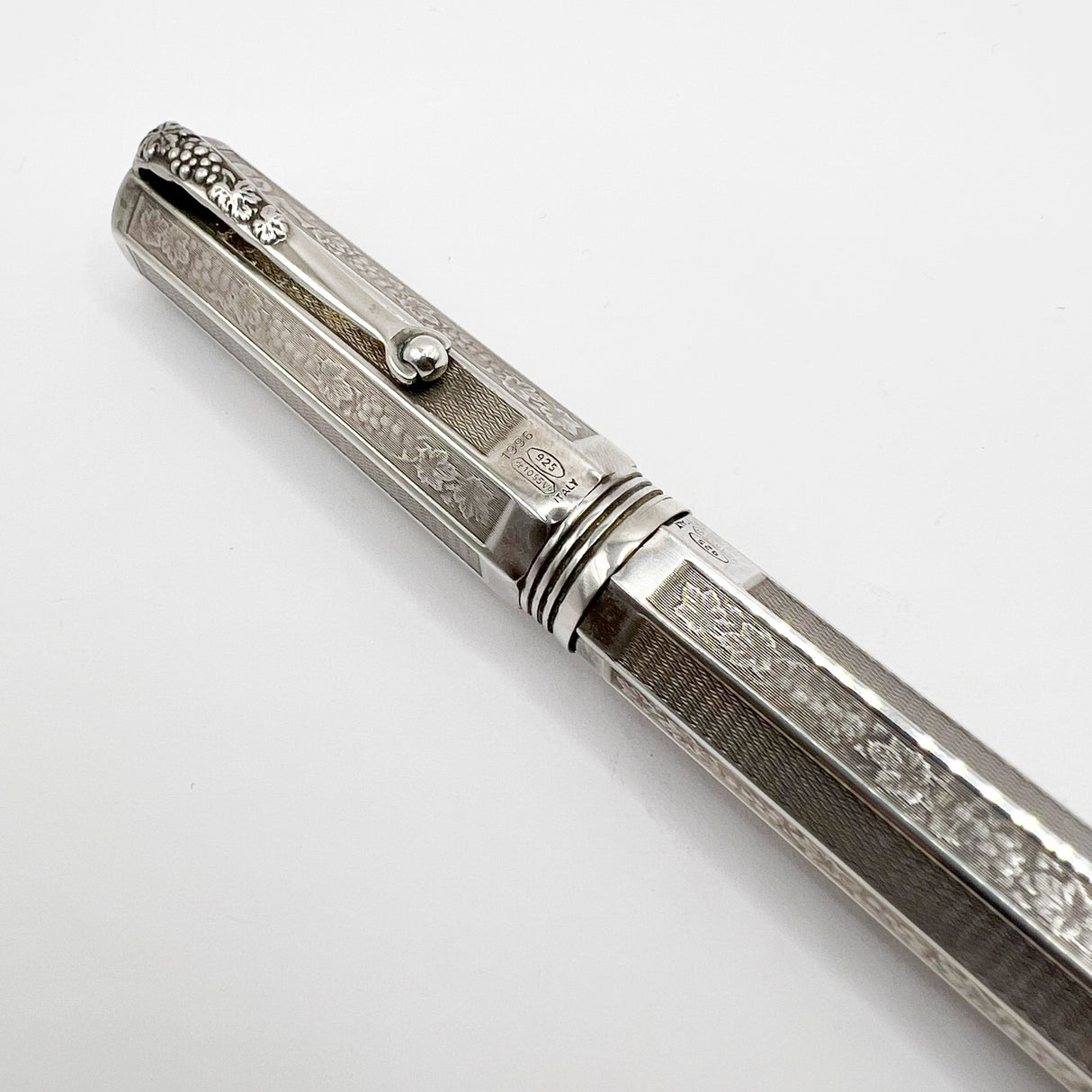 Montegrappa "Special Reserve" Sterling Silver Limited Edition Fountain Pen - Broad 18kt Gold Nib