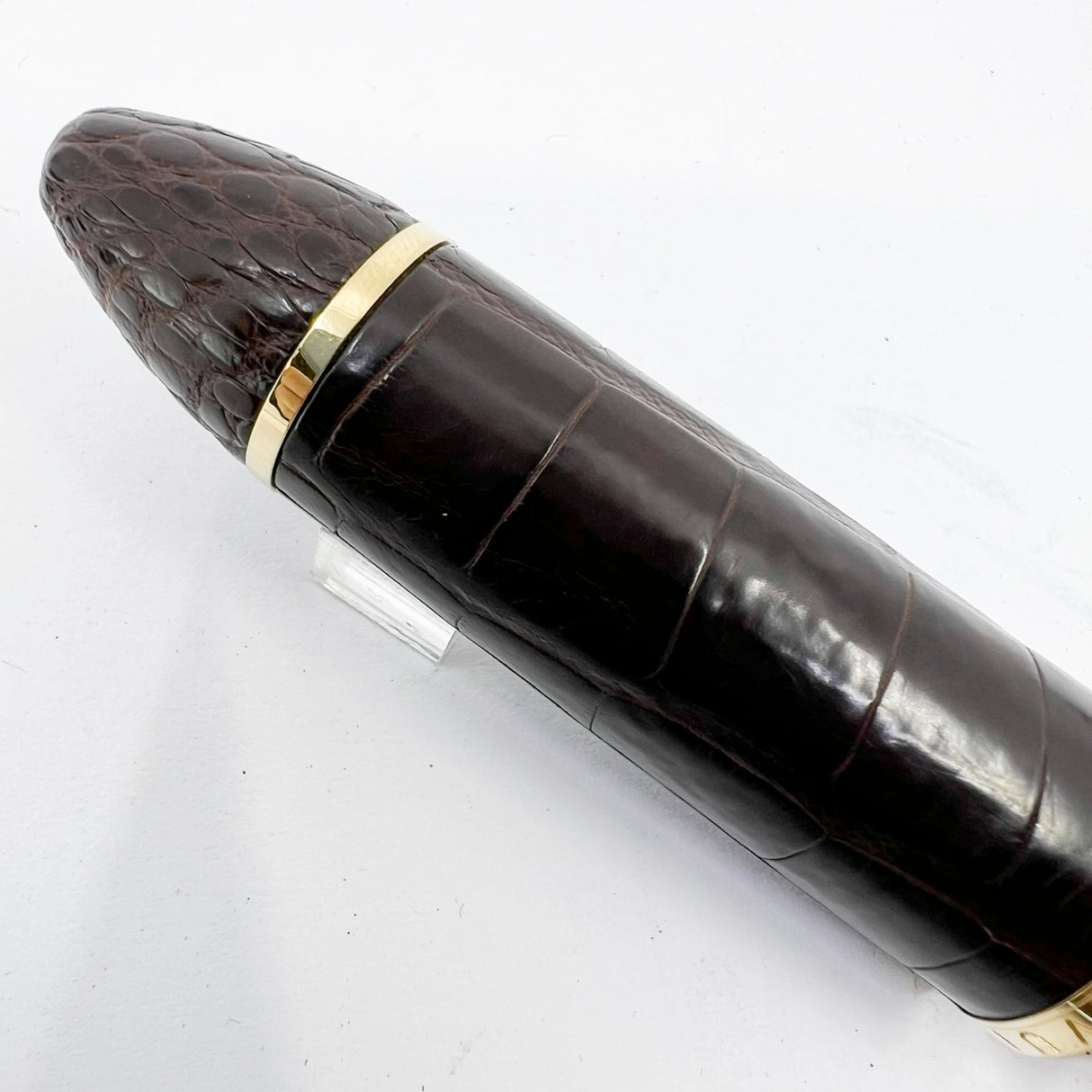 Louis Vuitton Brown Alligator Leather Cargo Fountain Pen - Medium 18kt Gold Nib - RARE!