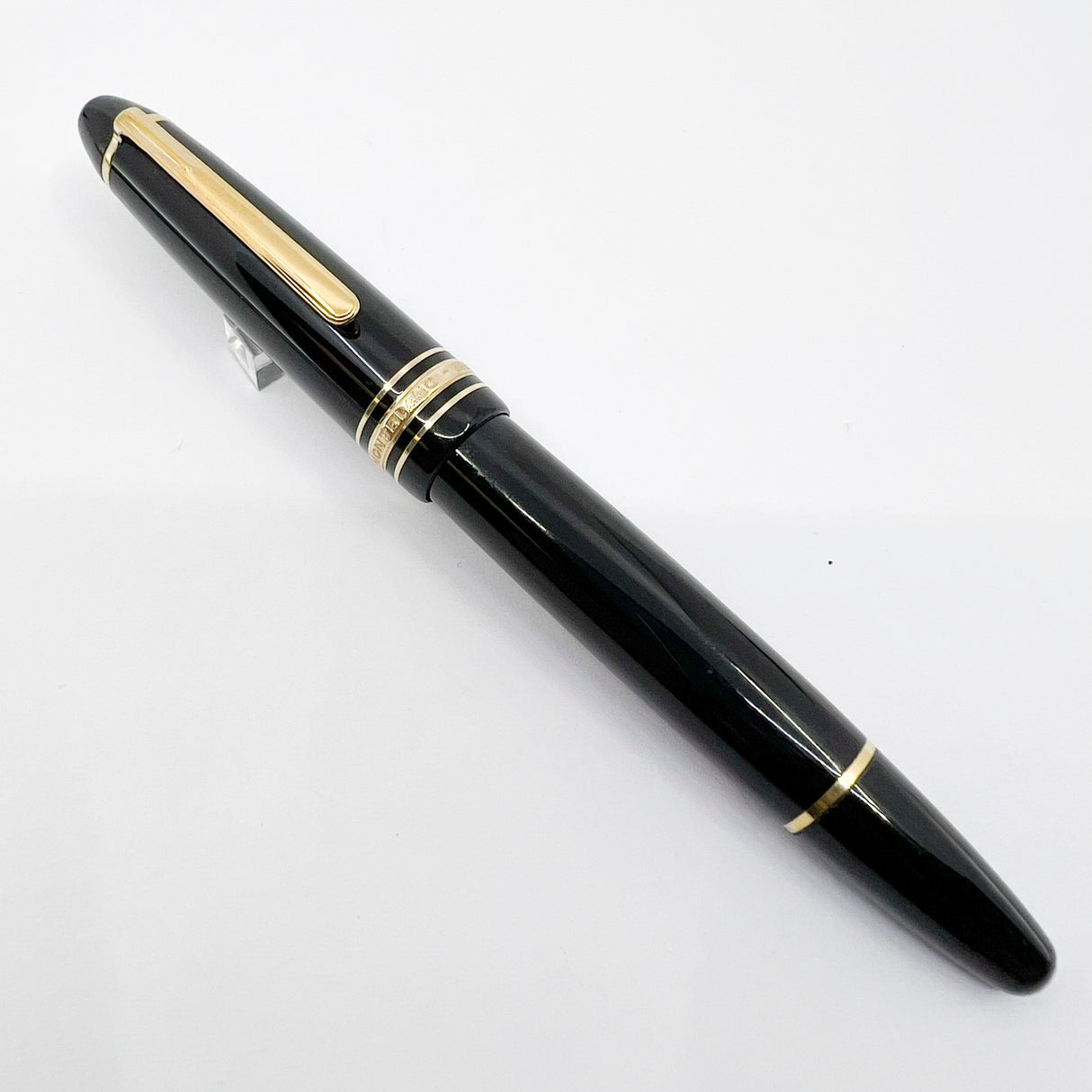 Montblanc Black Meisterstuck #146 LeGrand Fountain Pen - Extra Fine 14kt Gold Nib (Flexes to Broad Width)