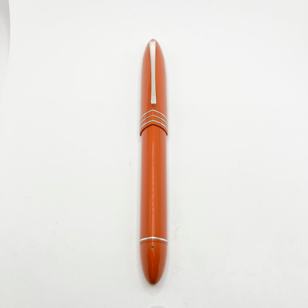 OMAS #360 for Armando Simoni Club Orange Triangulated Fountain Pen (Circa 1999) - Medium 18kt Gold Nib