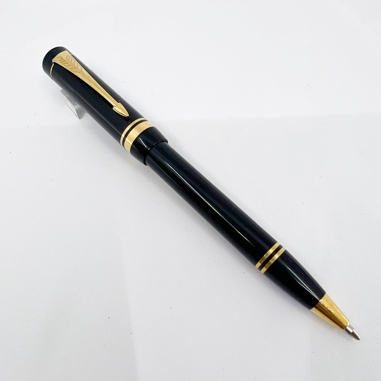 Parker Duofold First Generation Cap Actuated Black Ballpoint Pen - Circa 1989 - SCARCE!