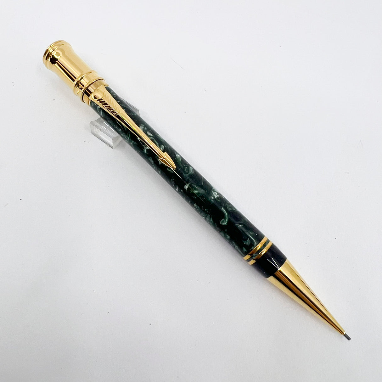 Parker Duofold Green Marble Mechanical Pencil 0.9mm - Circa 1991