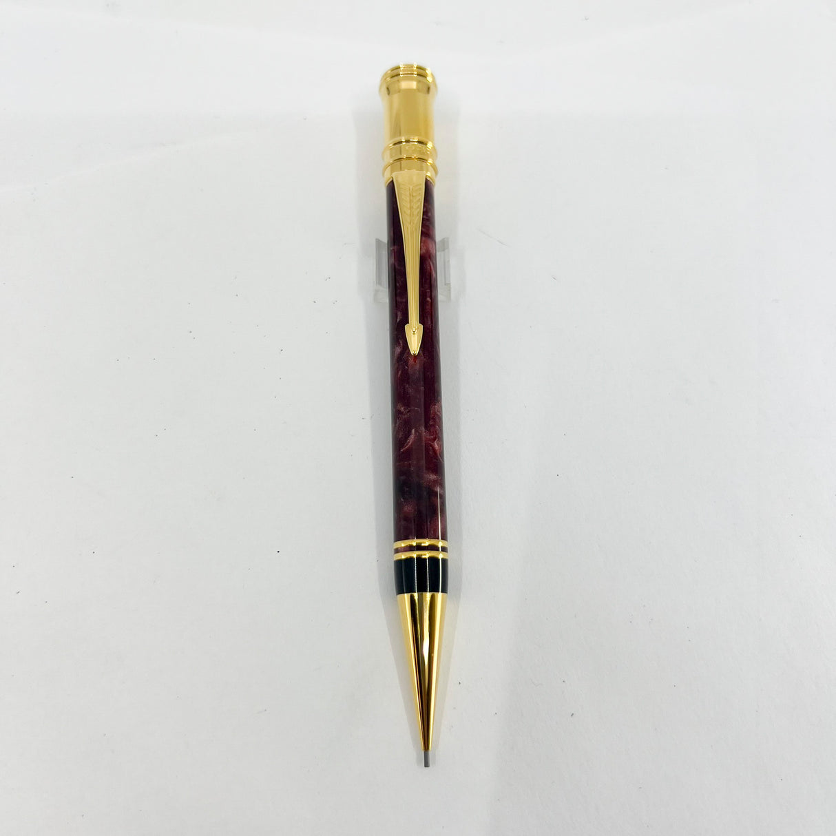 Parker Duofold Marble Maroon Mechanical Pencil 0.9mm - Circa 1991