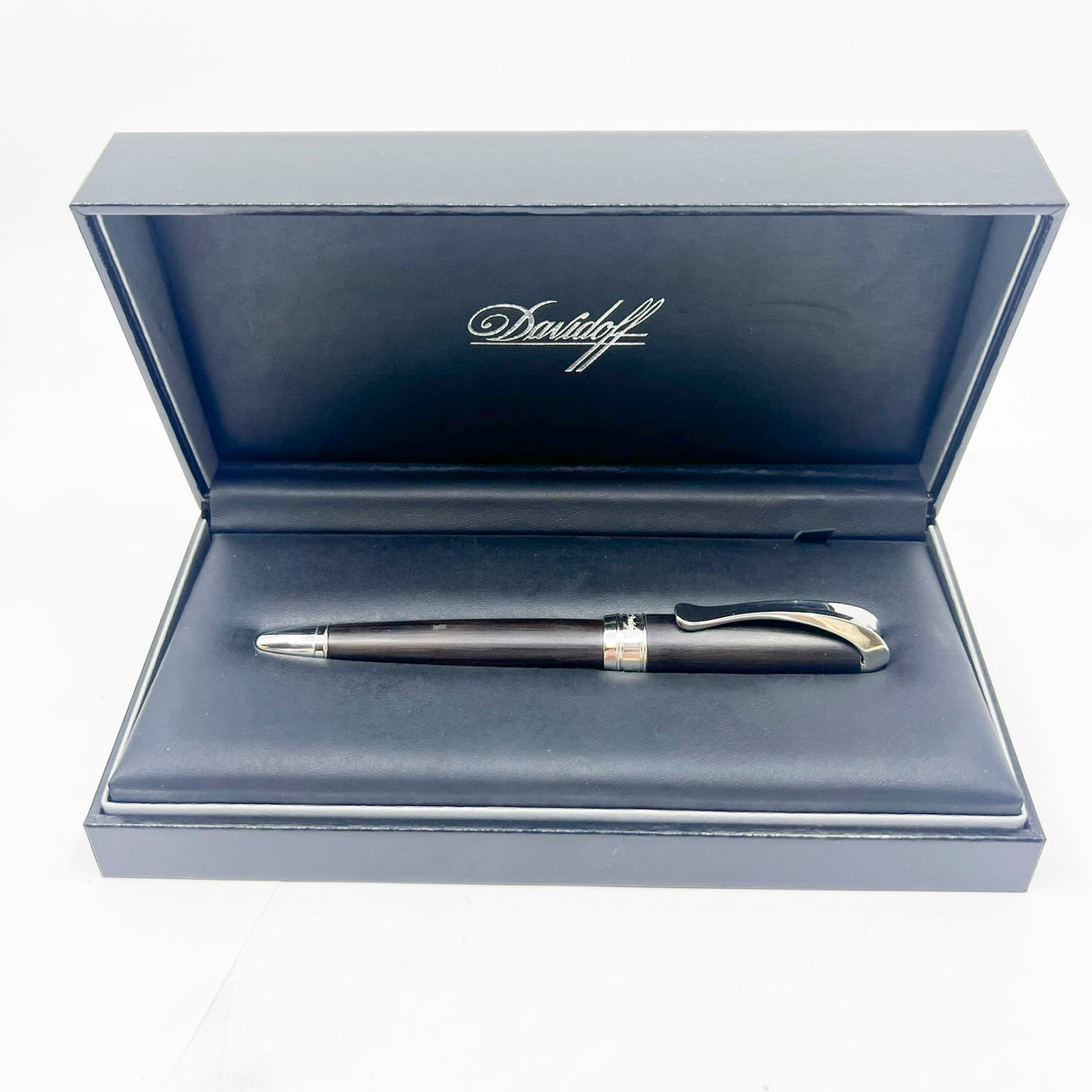 Davidoff "the very Zino" Grenadilla Wood Rollerball - Rhodium Plated Trim