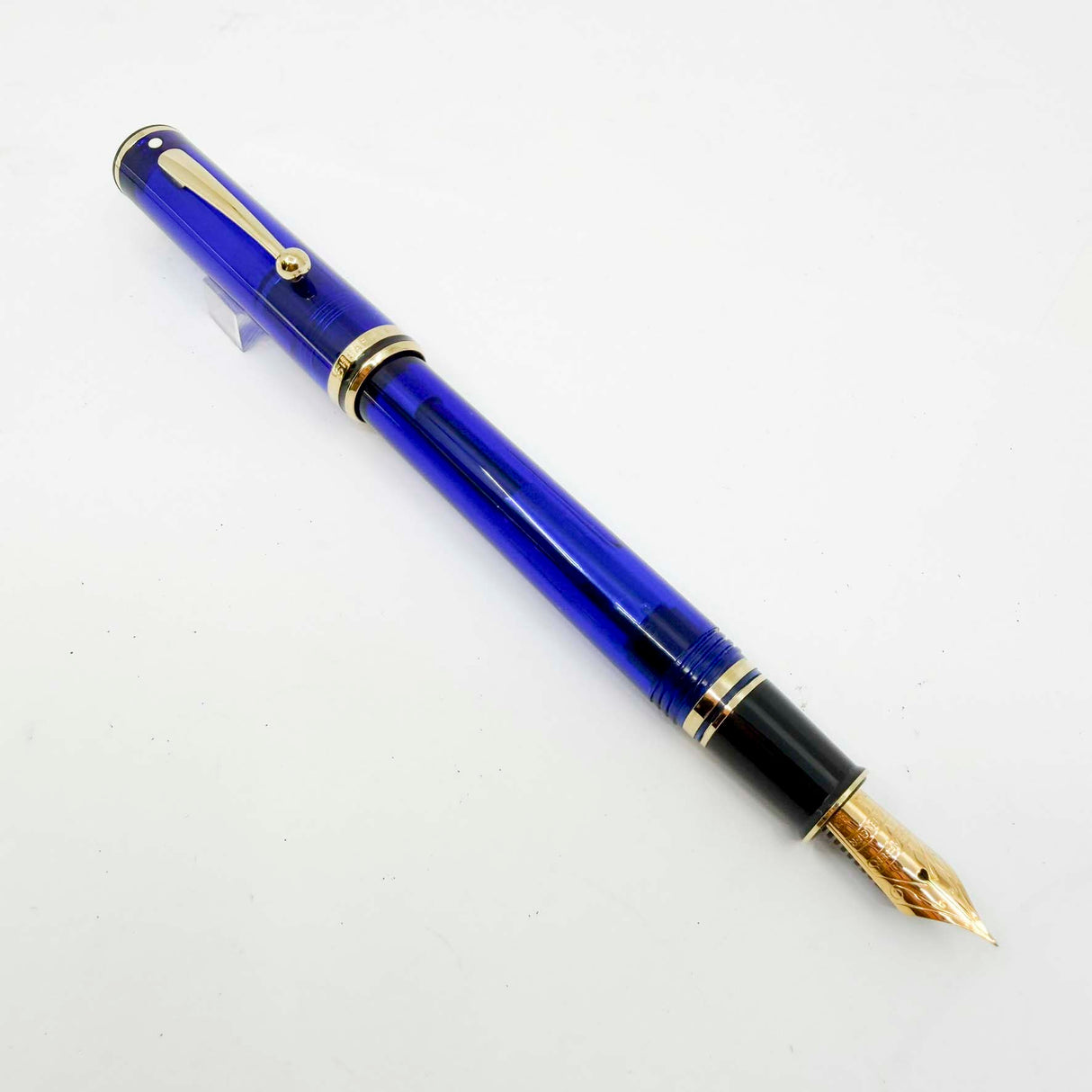 Sheaffer for Levenger Translucent Mediterranean Blue Connaisseur Fountain Pen - Fine 14kt Gold Nib