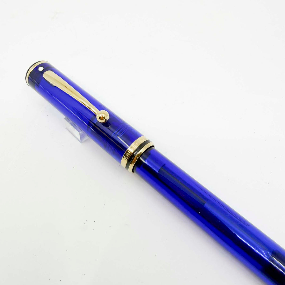 Sheaffer for Levenger Translucent Mediterranean Blue Connaisseur Fountain Pen - Fine 14kt Gold Nib