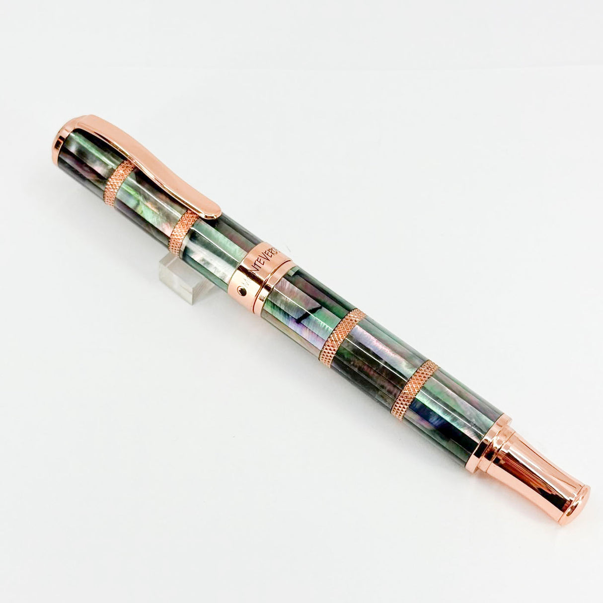 Monteverde Regatta Black Mother of Pearl Ltd Ed Fountain Pen - Medium Blackened Stainless Steel Nib
