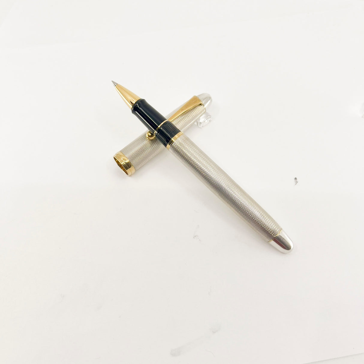 Pilot Namiki Custom Silver Rollerball - Barleycorn Design