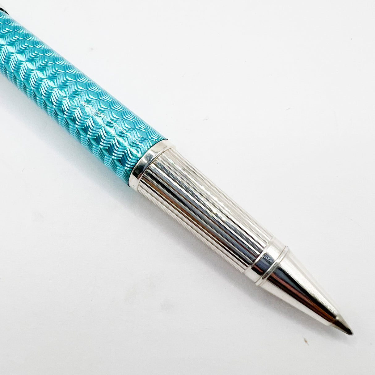 Bossert & Erhard Basketweave Arctic Ice Sterling Silver Rollerball