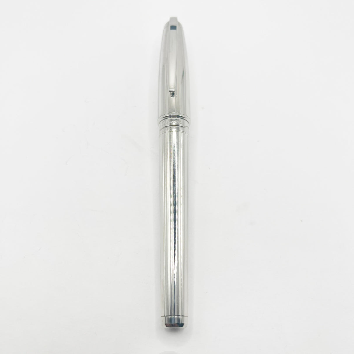 S. T. Dupont Orpheo (Largest Size) Palladium Plated Fountain Pen - Fine 18kt Gold Nib