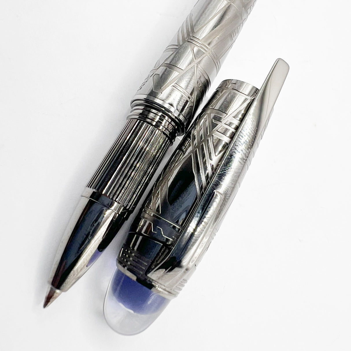 Montblanc Starwalker Space Blue Metal Fineliner/Rollerball