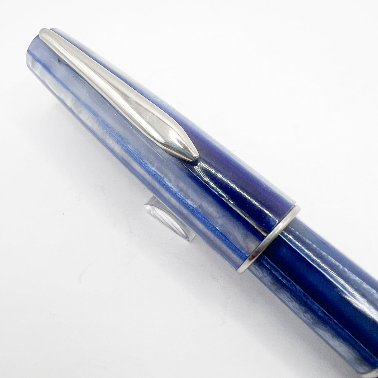 Stipula Duetto Pacific Blue Fountain Pen - Fine 18kt Gold Nib