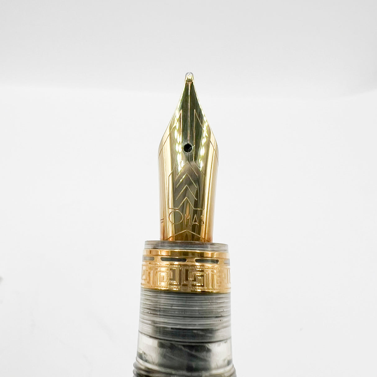 OMAS Ogiva Transparent Fluted Demonstrator Fountain Pen - Broad 18kt Gold Nib