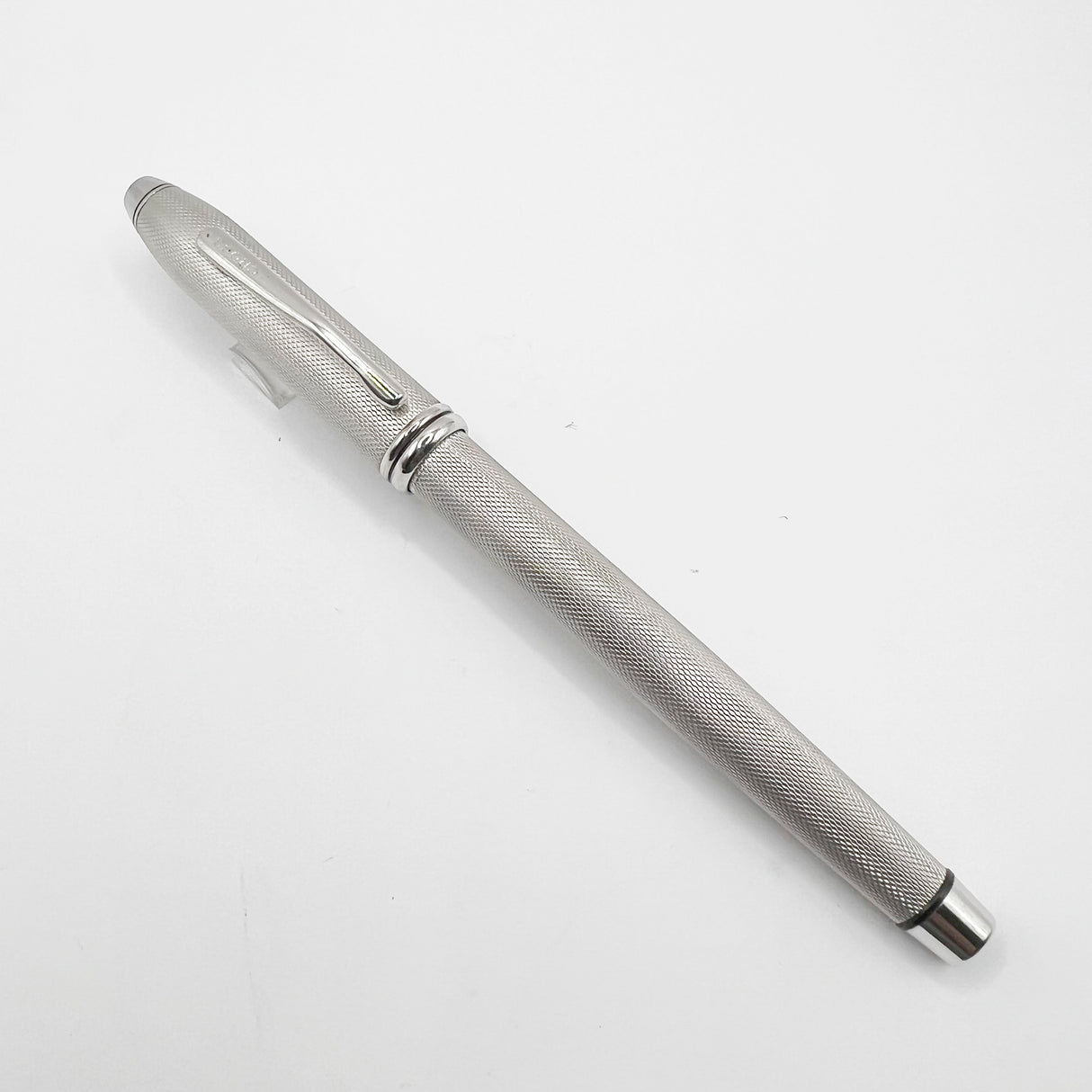 Cross Pinnacle Sterling Silver Barleycorn Fountain Pen - Fine 18kt Gold Nib