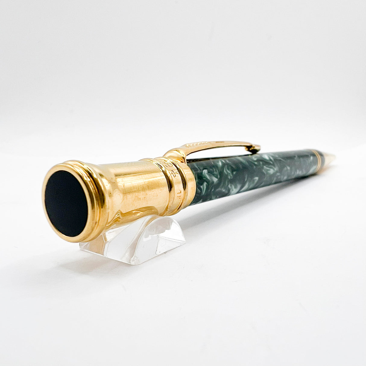 Parker Duofold Marbled Green Ballpoint Pen