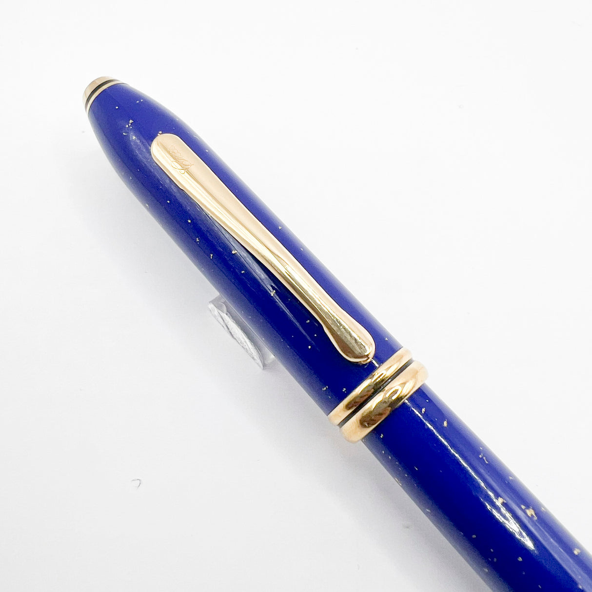Cross Townsend Blue Lapis Lazuli/ 22K Gold Dust Fountain Pen - Medium 18kt Kt Gold Nib