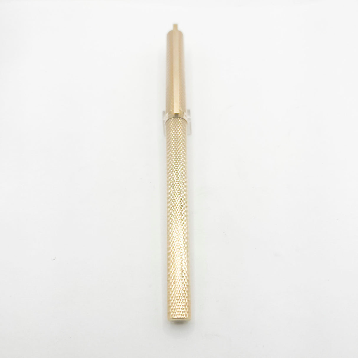 S.T. Dupont Full Covered Gold-Plated Barleycorn Classic Fountain Pen- Medium 18kt Gold Nib