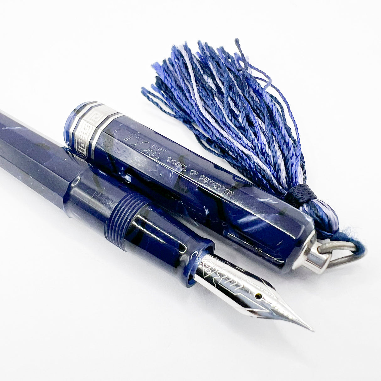 OMAS Princess Paragon Extra Blue Royale Celluloid Fountain Pen - Extra Fine 18kt Gold Nib