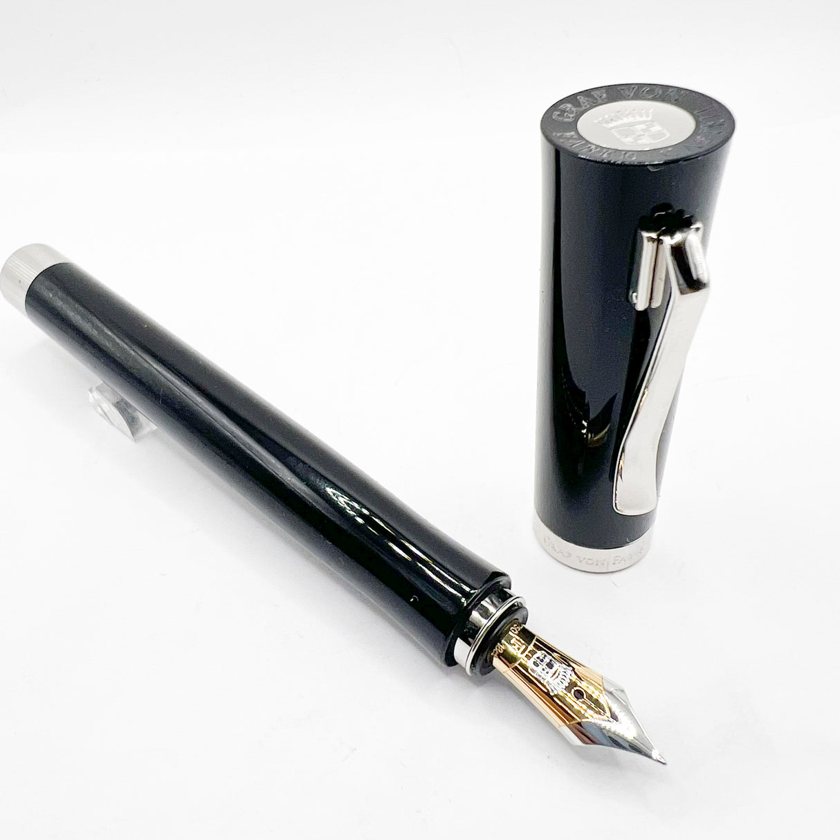 Graf von Faber Castell Smooth Black Intuition Fountain Pen - Fine 18kt Gold Nib