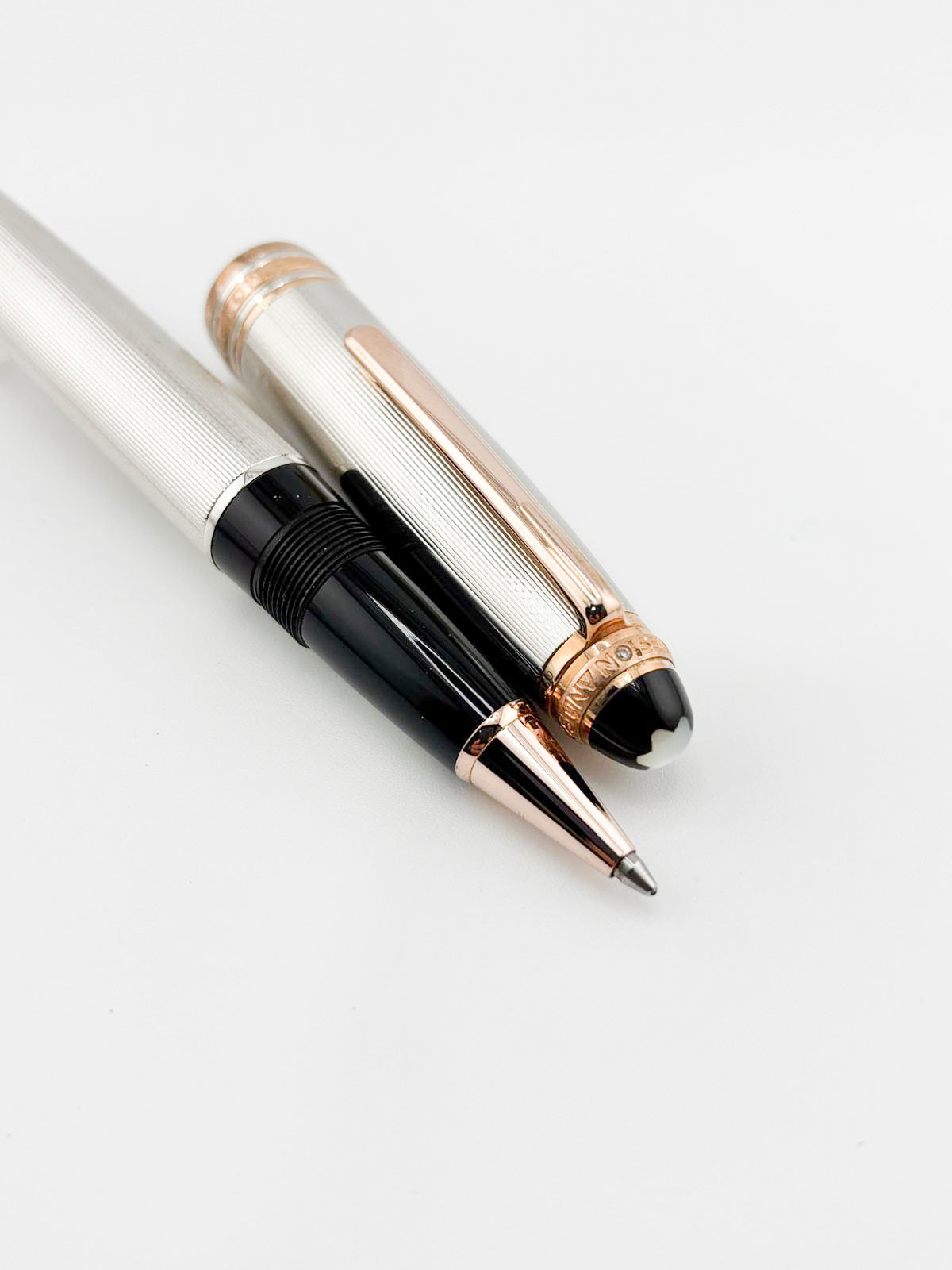 Montblanc Meisterstuck 75th Anniversary Numbered Limited Edition Solitaire Barleycorn Sterling Silver LeGrand Rollerball