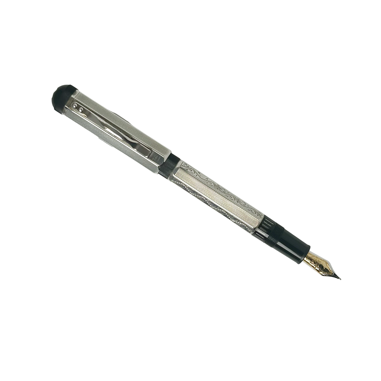 Montblanc Lorenzo De Medici Sterling Silver Patron of the Arts Fountain Pen - Medium 18kt Gold Nib - A GRAIL Pen!