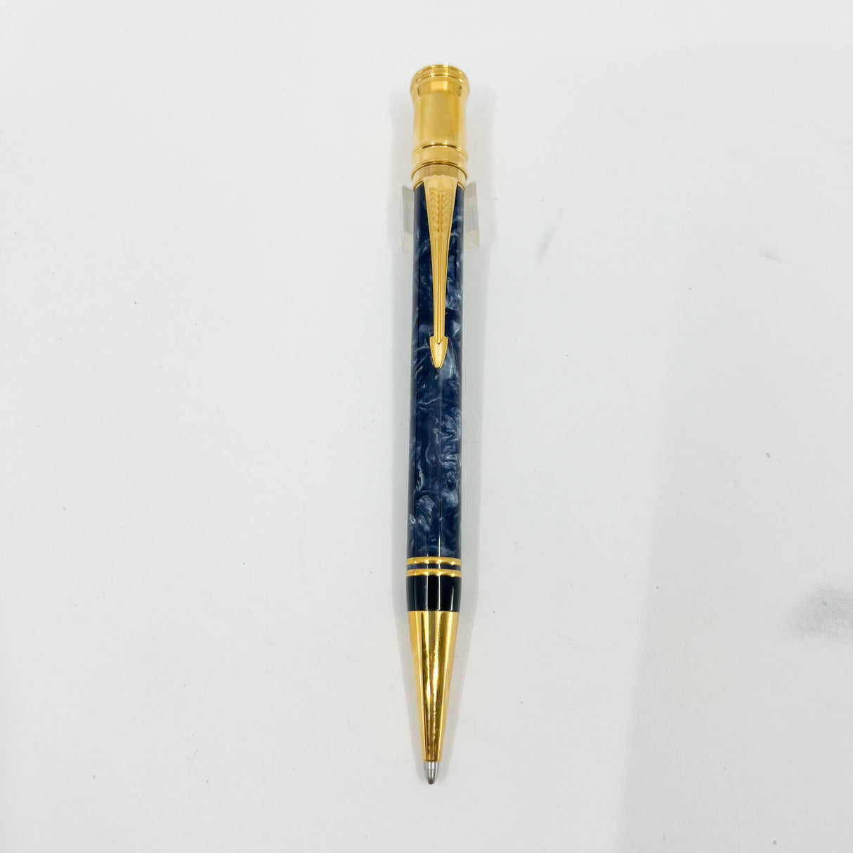 Parker Duofold Marble Blue Ballpoint Pen (Circa 1991)