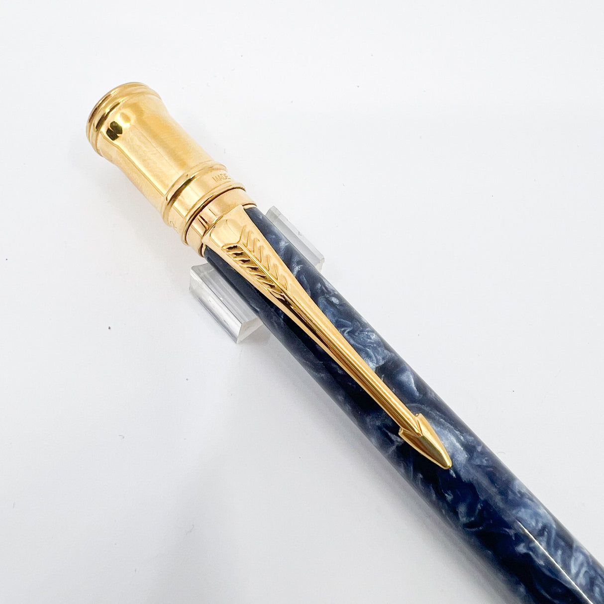 Parker Duofold Marble Blue Ballpoint Pen (Circa 1991)
