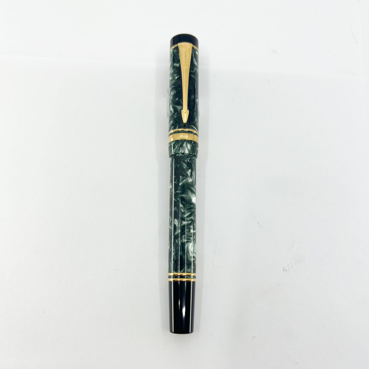 Parker Duofold Marbled Green Rollerball (Circa 1990)