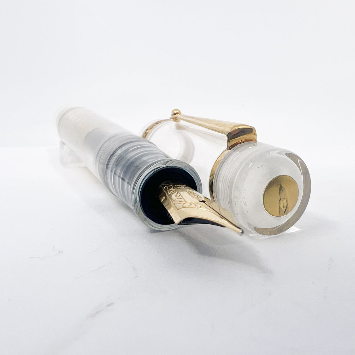 Delta Mid-sized DolceVita Demonstrator Fountain Pen - Fine 14kt Gold Nib