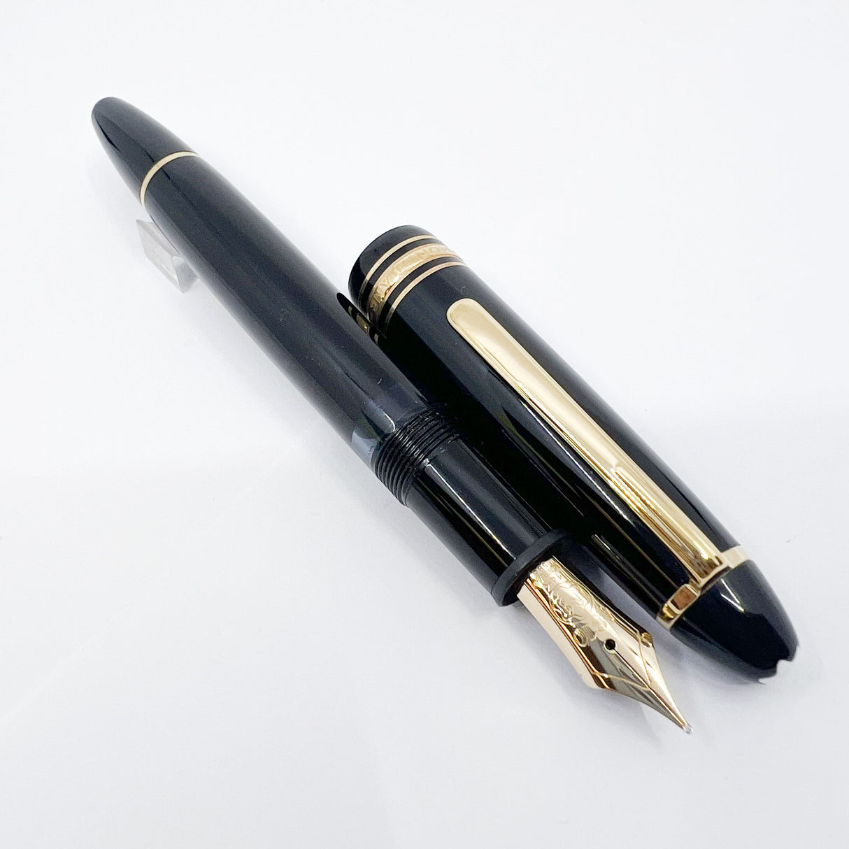 Montblanc Meisterstuck Black Resin #146 LeGrand Fountain Pen - Fine 14kt Gold Nib
