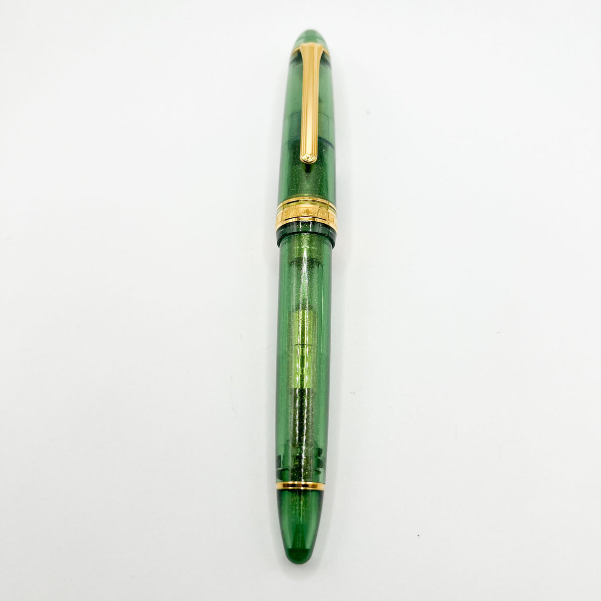 Sailor 2023 Pen of the Year 1911 Large Olive Green Shimmer Transparent Fountain Pen - Broad 21kt Gold Nib
