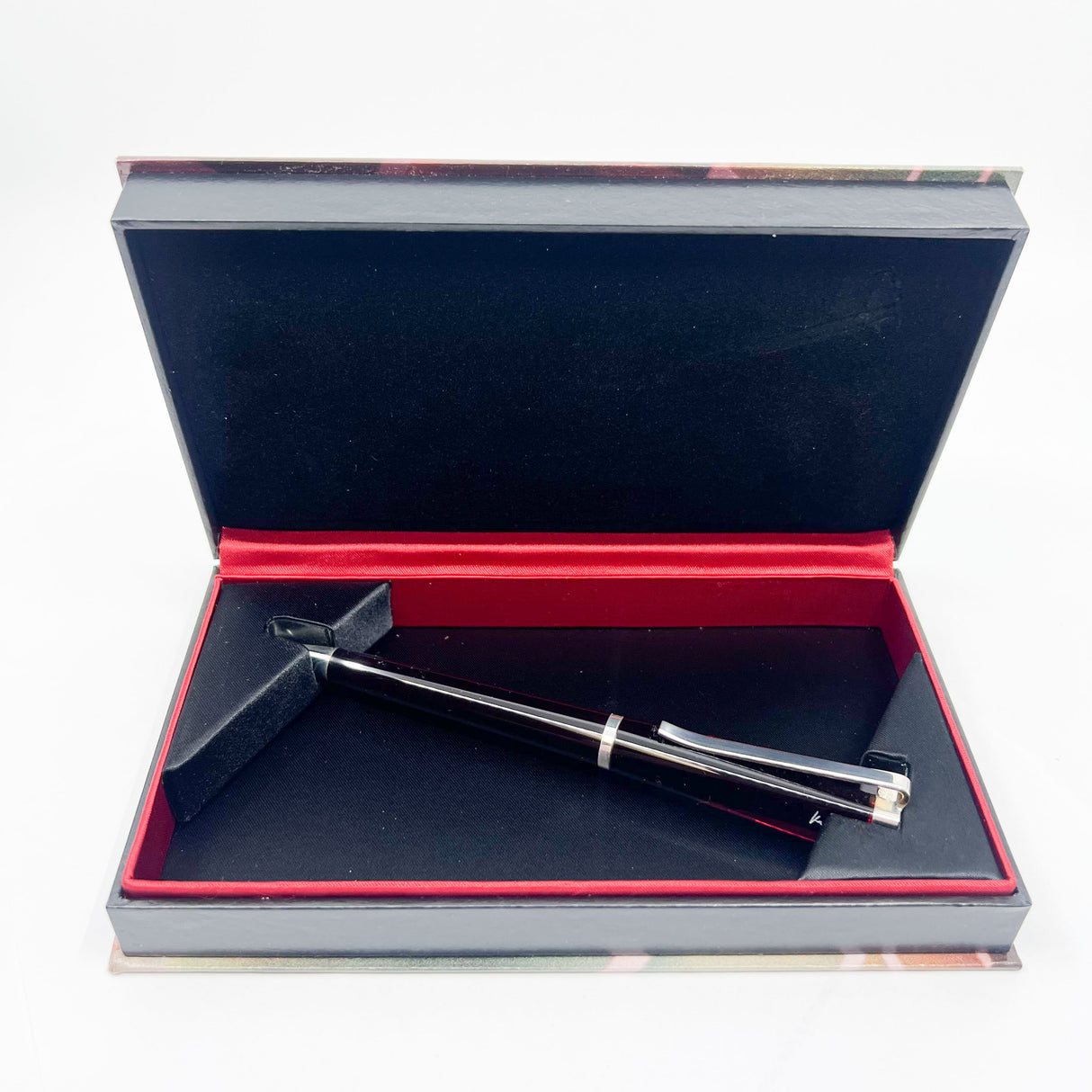 Montblanc Franz Kafka Limited Edition Deep Translucent Burgundy Ballpoint Pen - Sterling Silver Trim