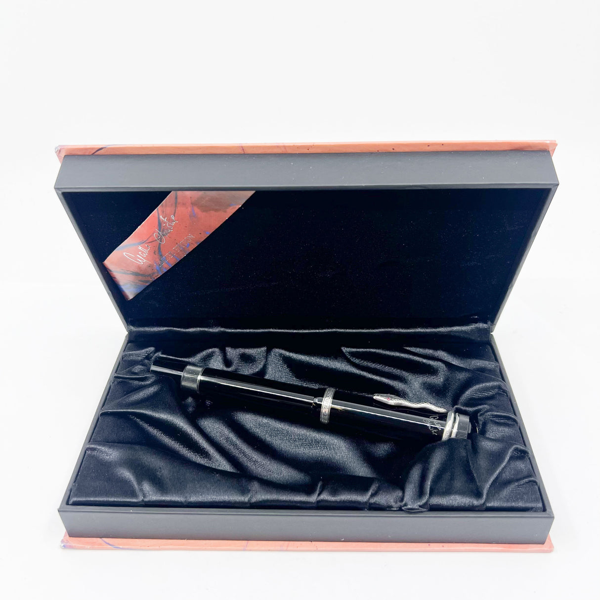 Montblanc Agatha Christie Sterling Silver Limited Edition Fountain Pen - Fine 18kt Gold Nib