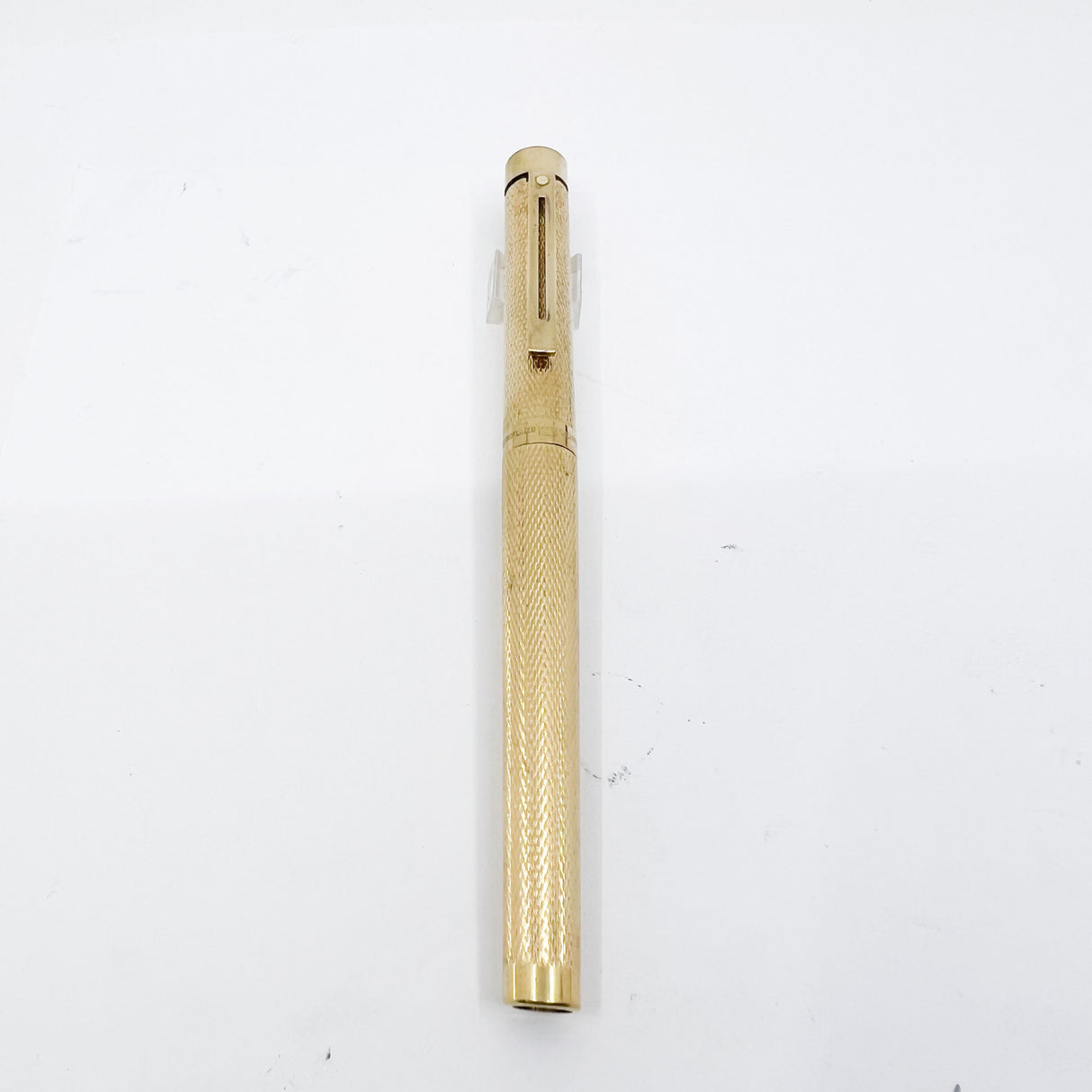 Sheaffer Full-Size Targa Gold-Plated Barleycorn Fountain Pen - Medium 14kt Gold Nib
