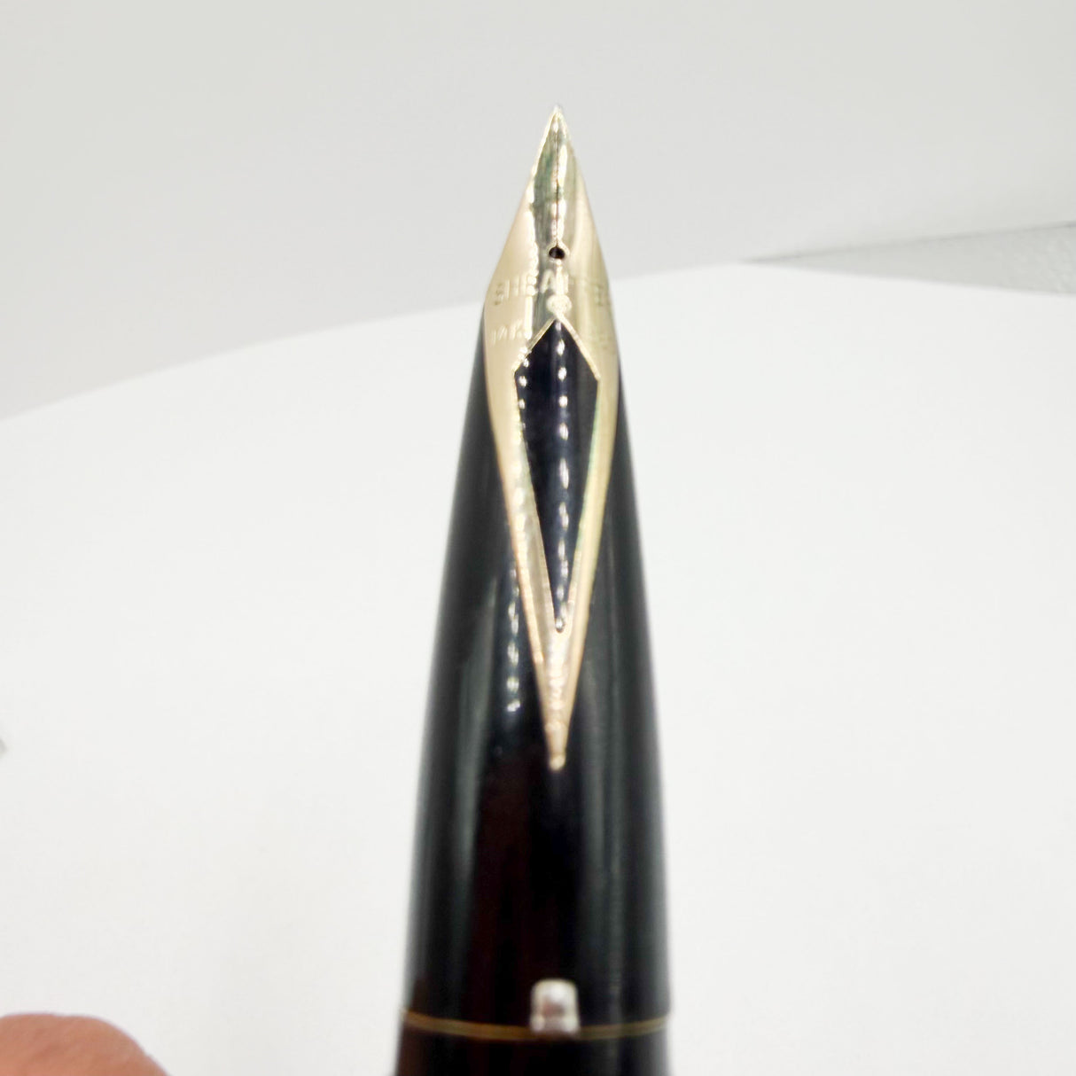 Sheaffer Imperial Sterling Silver Diamond-Shape Design Fountain Pen - Fine 14kt Gold Nib