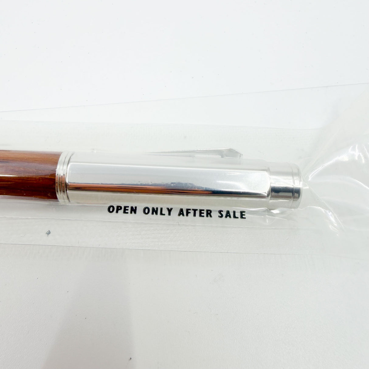 Caran D'ache Varius Metwood Fountain Pen - Rhodium Plated Cap/Brazilian Rosewood Faceted Barrel - Fine 18kt Gold Nib