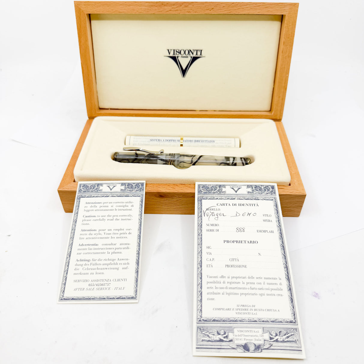Visconti Voyager Demonstrator Limited Edition Fountain Pen - Fine 18kt Gold Nib